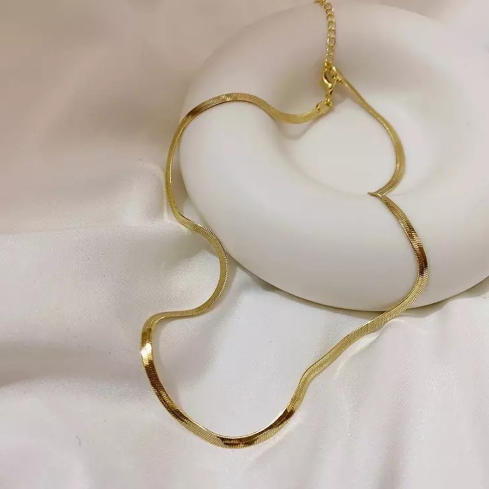 New 18K Gold Vermeil Snake Chain Link Sterling Silver 925 Necklace